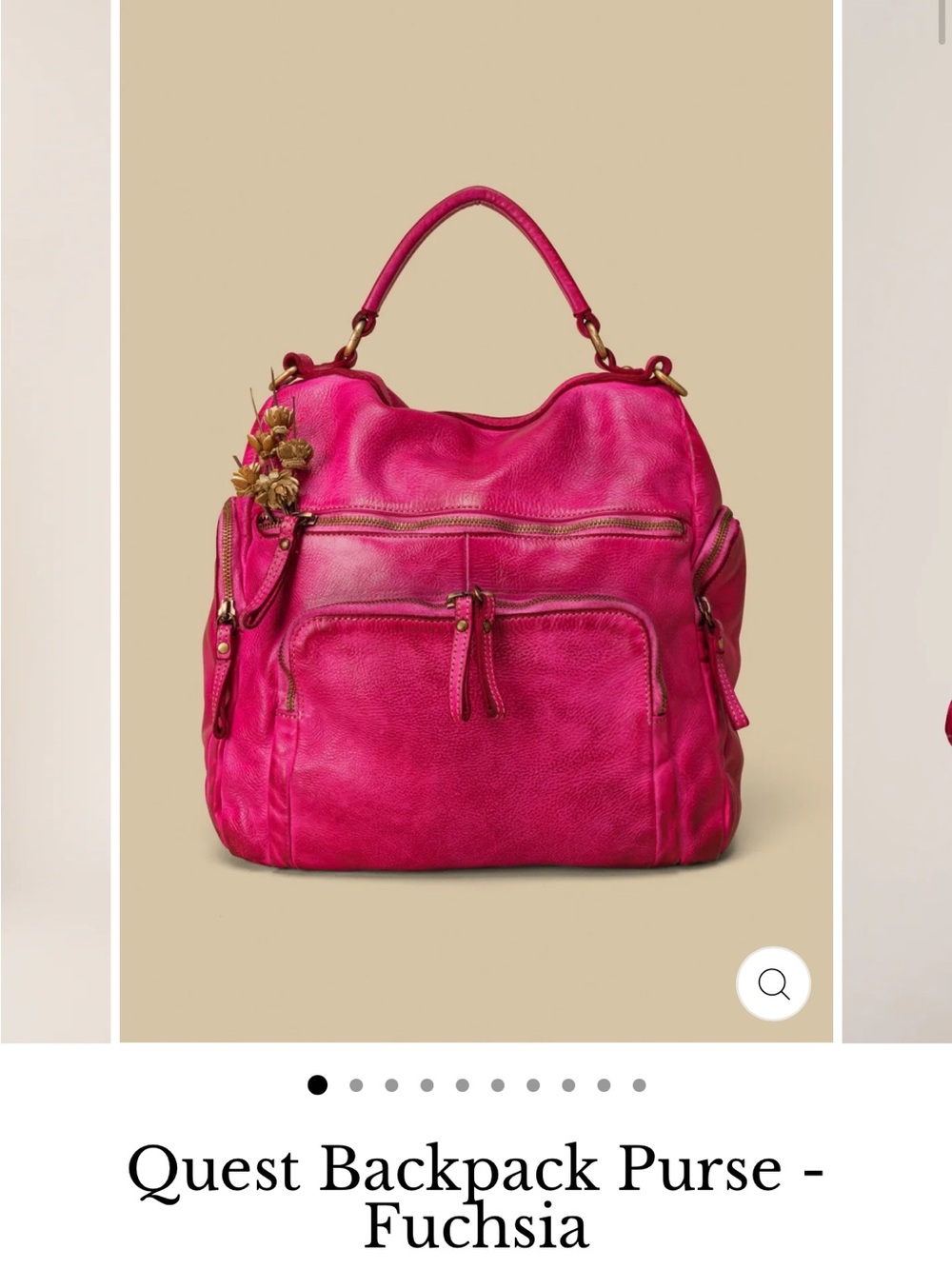 Lusher quest leather bag